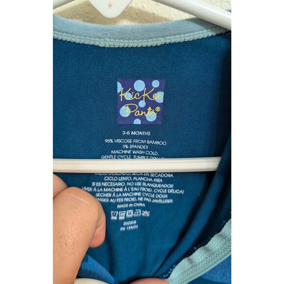 Kickee Pants Bamboo Footie Pajamas Peacock Multi Animal Body Suit size 3-6m - Picture 7 of 8